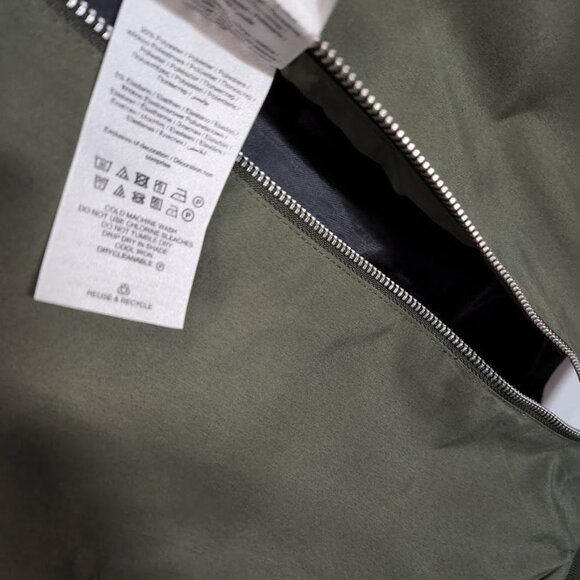 NWT Jack & Jones High Neck Bomber Jacket in Green Size Medium - Picture 5 of 6